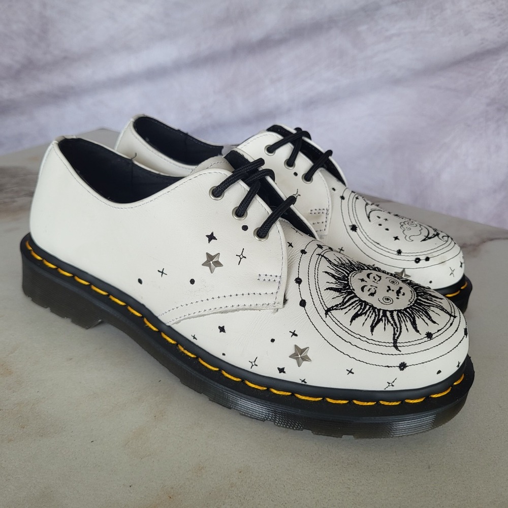 Dr. Martens 1461 COSMIC Embroidered Oxfords Women's Size 8 White - Picture 2 of 16